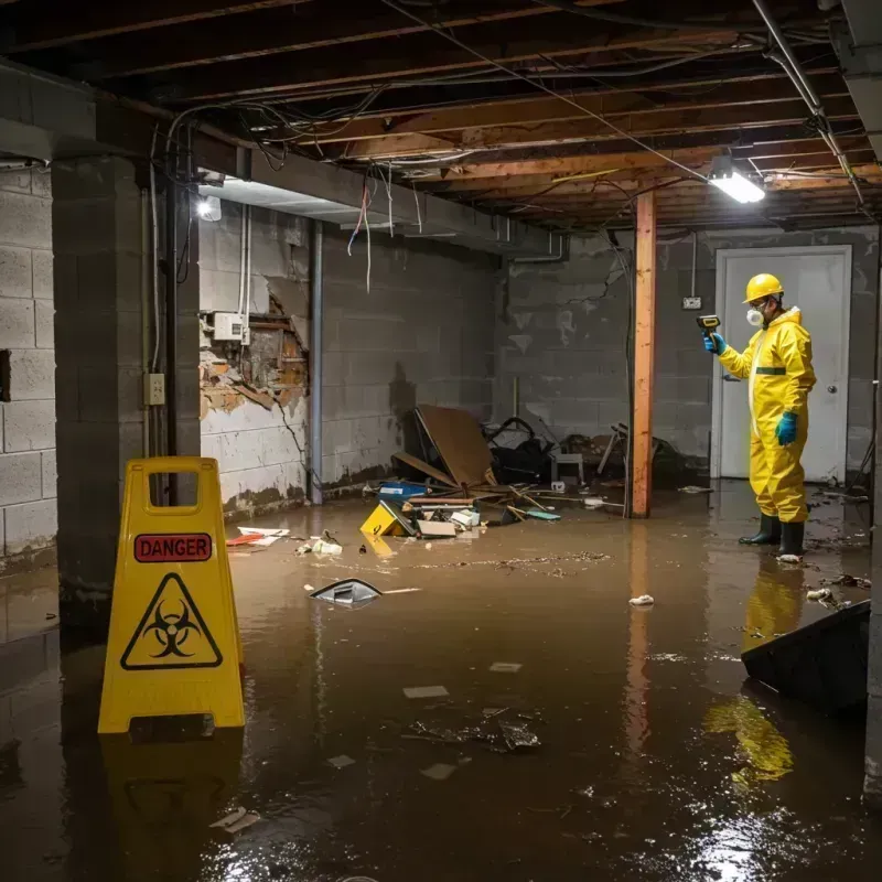 Flooded Basement Electrical Hazard in Sardis, MS Property